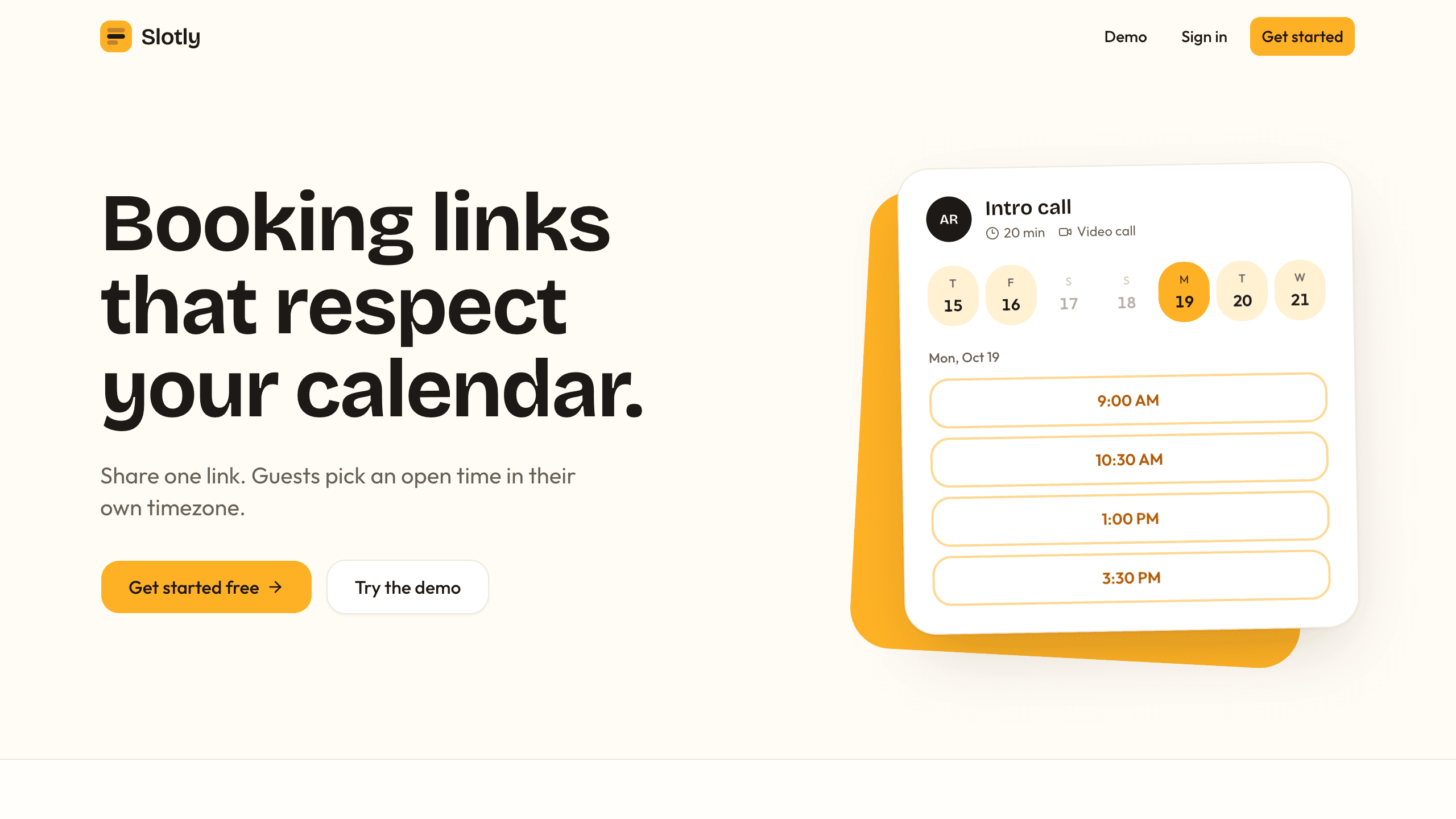 Slotly template preview