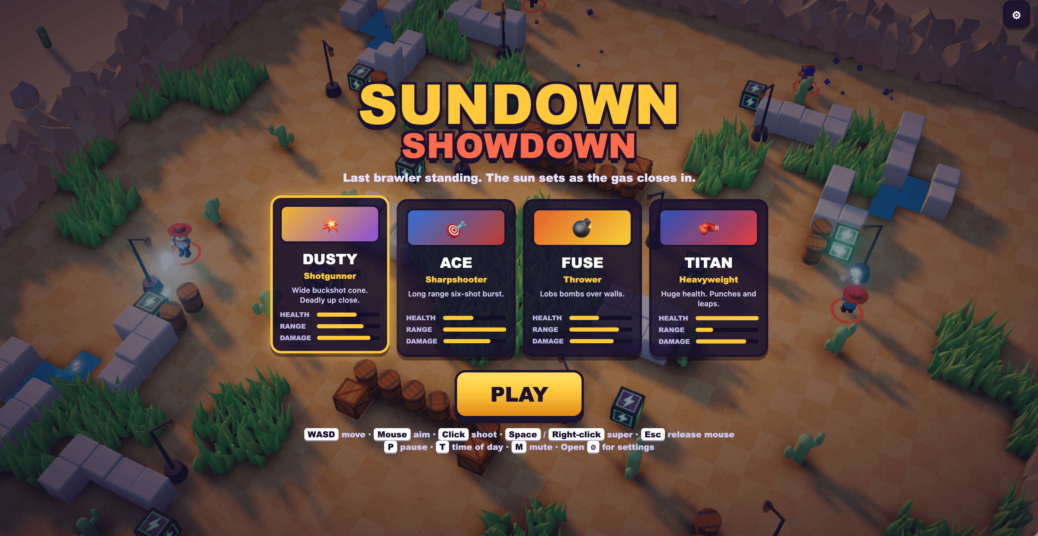 Sundown Showdown template preview